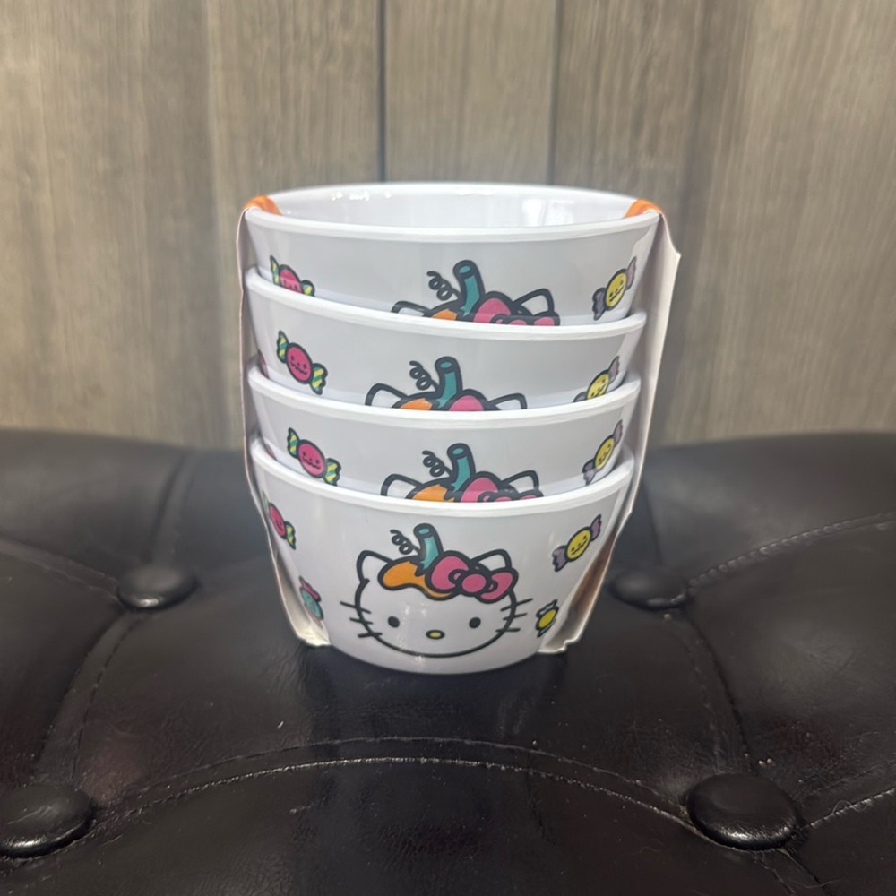 New Hello Kitty Halloween Candy Set Of 4 Melamine Mini Dipping Bowls By Sanrio